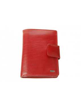 Univerzálna kožená peňaženka so zápinkou > červená