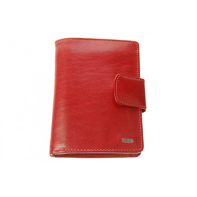 Univerzálna kožená peňaženka so zápinkou > červená