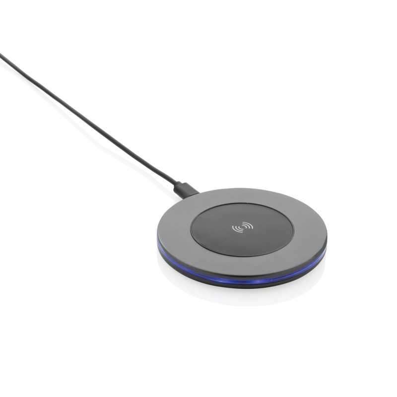 Bezdrôtová nabíjačka Terra 10W z RCS recykl. hliníka > šedá