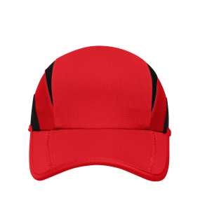 3 panelová šiltovka (MB Sports Cap) > červená (tomato) / čierna