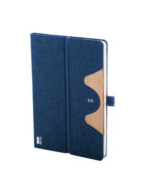 RPET blok s bezdrôtovou nabíjačkou > modrá (dark)