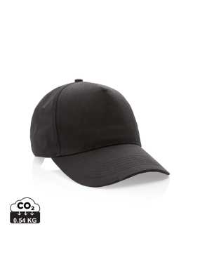 5 dielna šiltovka Impact zo 190g recyklovanej bavlny AWARE > čierna
