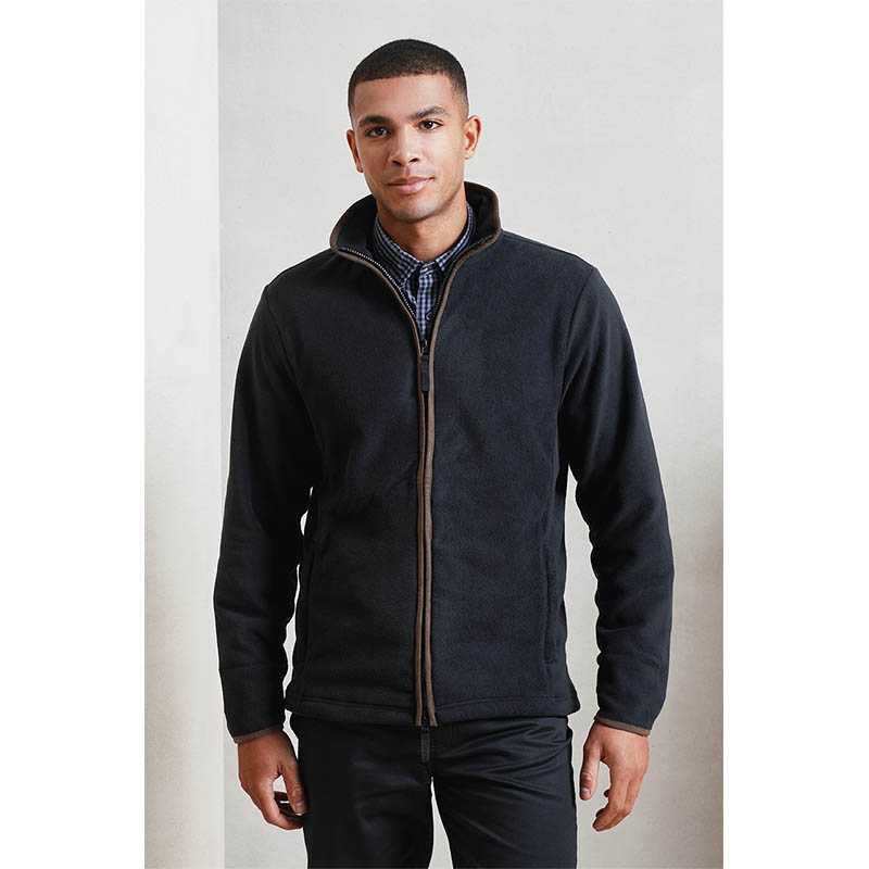 Pánska bunda (Premier MEN'S 'ARTISAN' FLEECE JACKET) > čierna / čierna > M
