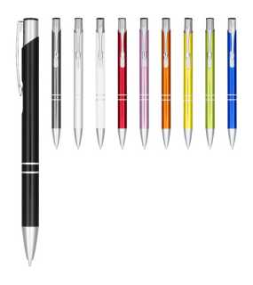 Kovové guličkové pero>biela