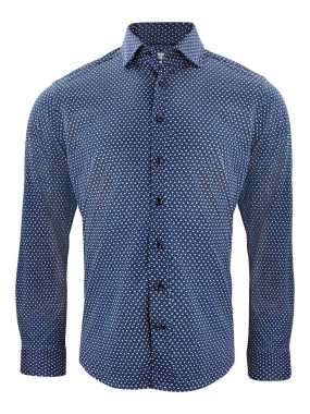 Pánska košeľa (James Harvest INDIGO BOW 131 REGULAR FIT) > modrá (navy print) > XL