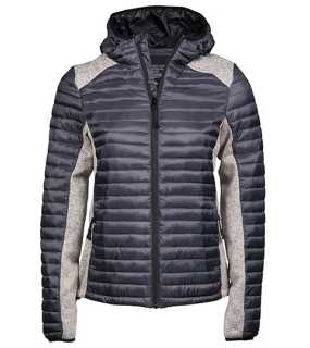 Dámska bunda(Tee Jays Womens Hooded Outdoor Crossover Jacket)>šedá(space)/šedá(melange)>S
