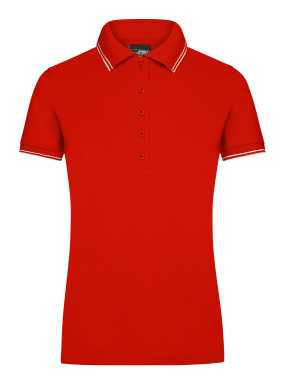 Dámska polokošeľa (JN Ladies' Polo) > červená (tomato) / biela > M