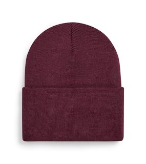 Unisex čiapka (Beechfield Original Deep Cuffed Beanie) > črevená (burgundy)