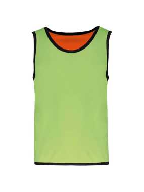 Detská športová vesta(Proact KID'S REVERSIBLE RUGBY BIB)>zelená(lime)/oranžová(spicy)>6/10