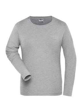 Dámske tričko (JN Ladies BIO Stretch-Longsleeve Work SOLID) > šedá (heather) > 3XL