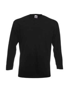 Pánske tričko (FRUIT OF THE LOOM Super Premium Long Sleeve T) > čierna > S