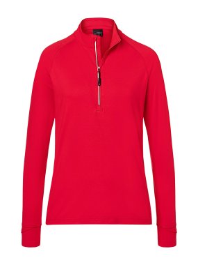 Dámske tričko(JN Ladies Sports Shirt Halfzip) > červená > S