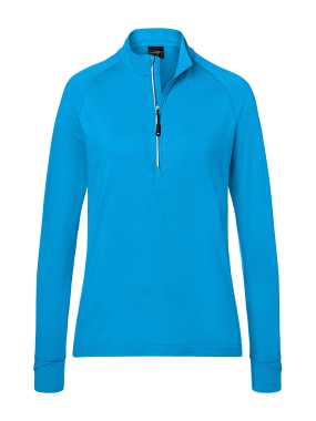 Dámske tričko(JN Ladies Sports Shirt Halfzip) > modrá (bright) > XS