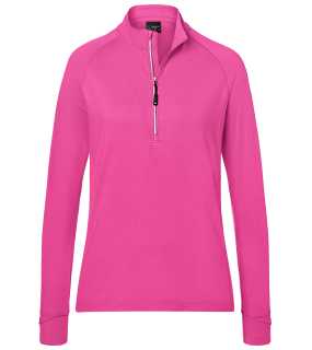 Dámske tričko(JN Ladies Sports Shirt Halfzip) > ružová > M