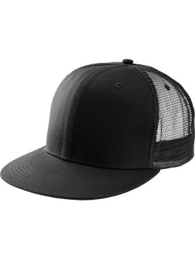 6 panelová šiltovka (KUP TRUCKER FLAT PEAK CAP - 6 PANELS) > čierna