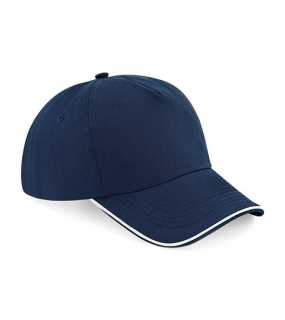 5 panelová unisex šiltovka(BF 5 Panel Cap - Piped Peak)>modrá/biela(french navy/white)