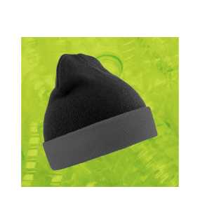 Zimná čiapka (RESULT Recycled Compass Beanie) > čierna / šedá