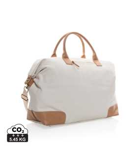 Veľká víkendová taška Impact z 16 oz. recykl. canvas AWARE > biela (off)