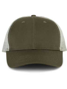 6 panelová šiltovka (K-UP OEKOTEX CERTIFIED TRUCKER CAP) > khaki / šedá (light)