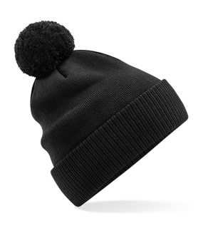 Unisex čiapka (Beechfield Organic Cotton Snowstar Beanie) > čierna