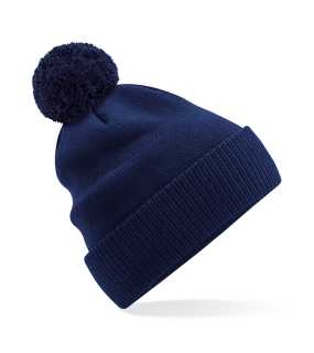Unisex čiapka (Beechfield Organic Cotton Snowstar Beanie) > modrá (oxford navy)
