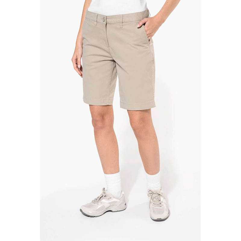 Dámske krátke nohavice (Kariban"LADIES' CHINO BERMUDA SHORTS")>modrá (dark navy)>42
