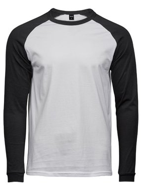 Unisex tričko (Tee Jays Mens Baseball Tee) > biela / čierna > XL