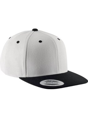 6 panelová šiltovka (K-up CAP FLAT PEAK - 6 PANELS) > biela / čierna