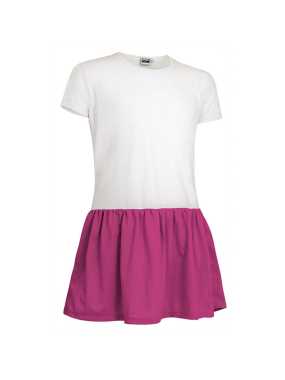 Detské šaty (SUNNY) > biela / ružová (magenta) > 9/11