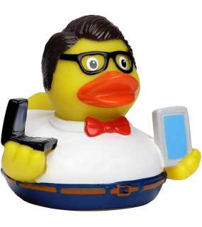 Kačička do vane (MBW Squeaky duck nerd) > viacfarebná