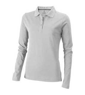 Dámska polokošeľa (Oakville Ladies long sleeve Polo Elevate) > šedá (melange) > L
