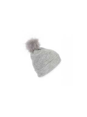 Pánska čiapka (K-UP KNITTED BOBBLE BEANIE IN RECYCLED YARN) > šedá (light heather)