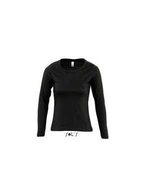 Dámske tričko (SOLS MAJESTIC WOMEN LONG SLEEVE T-SHIRT > čierna (deep) > 2XL