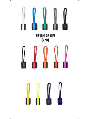 Ťaháčik na zips (PRINTER ESSENTIALS ZIPPER PULLER 4-PACK) > zelená (fresh)