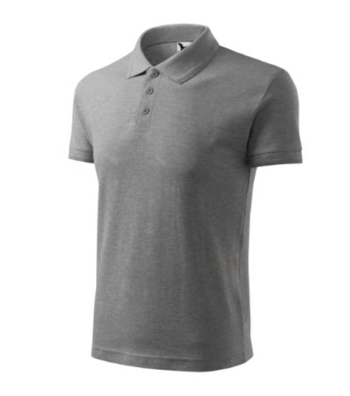 Unisex polokošeľa (MALFINI Pique 200) > sivá (tmavo) > S