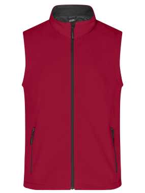 Pánska vesta (JN Mens Promo Softshell Vest) > červená / čierna > XL