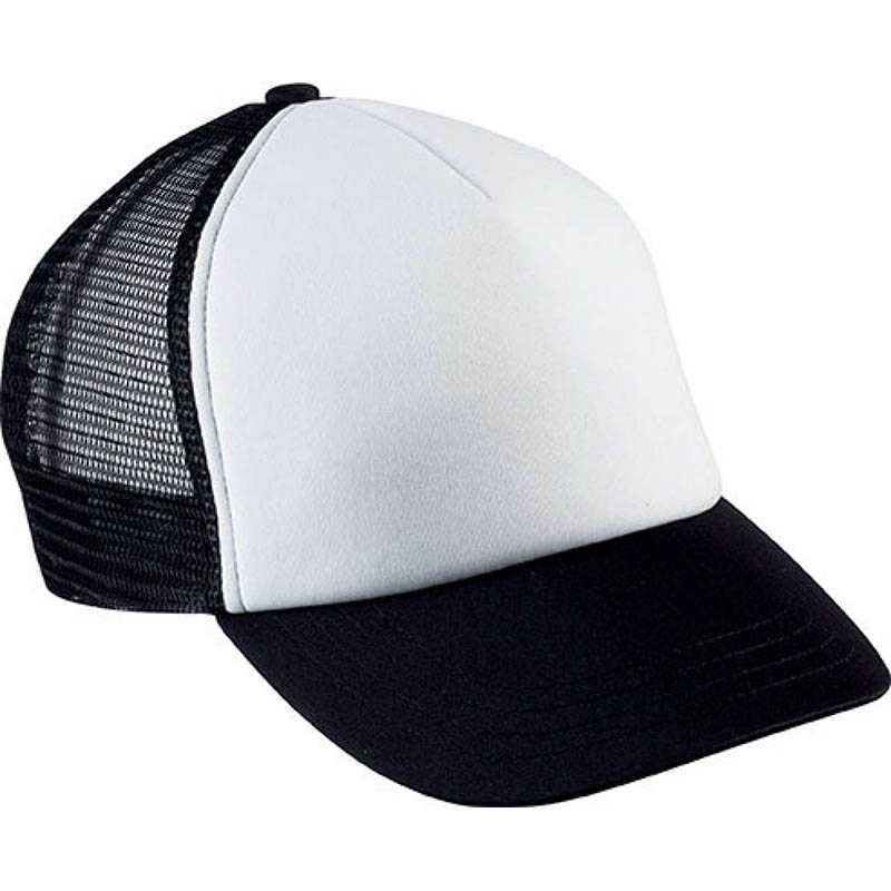 5 panelová šiltovka (K-UP KIDS' TRUCKER MESH CAP - 5 PANELS) > biela / čierna