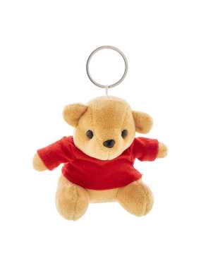 Prívesok na kľúče s plyšovým medvedíkom > červená