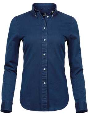 Dámska košela (Tee Jays Womens Casual Twill Shirt) > modrá (indigo) > XL
