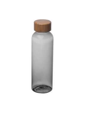 Fľaša  z PET s bambusovým vrchnákom, 500 ml > šedá (anthracite)