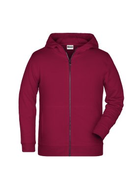 Detská mikina(JN Childrens Zip Hoody) > červená (wine) > XL
