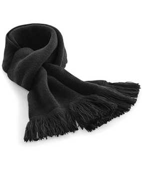 Unisex šál (Beechfield Classic Knitted Scarf) > čierna > 152X18 CM