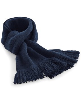 Unisex šál (Beechfield Classic Knitted Scarf) > modrá (french navy) > 152X18 CM