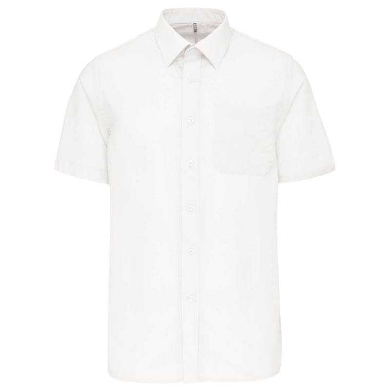 Pánska košeľa (KARIBAN ACE MENS SHORT SLEEVE POPLIN SHIRT) > biela > L