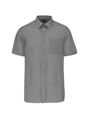 Pánska košeľa (KARIBAN ACE MENS SHORT SLEEVE POPLIN SHIRT) > strieborná > L