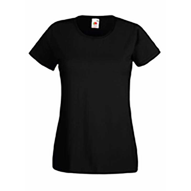Dámske tričko (FRUIT OF THE LOOM Lady-Fit Valueweight T) > čierna > S