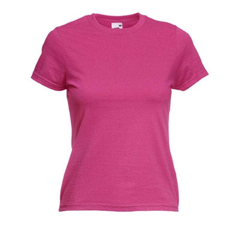 Dámske tričko (FRUIT OF THE LOOM Lady-Fit Valueweight T) > ružová (fuchsia) > M