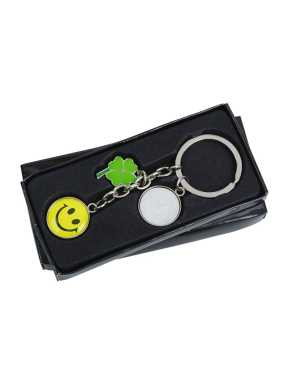 Kovový prívesok na kľúče > strieborná