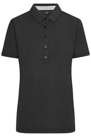 Dámska polokošeľa (DAIBER Ladies Polo) > čierna / biela (titan) > M