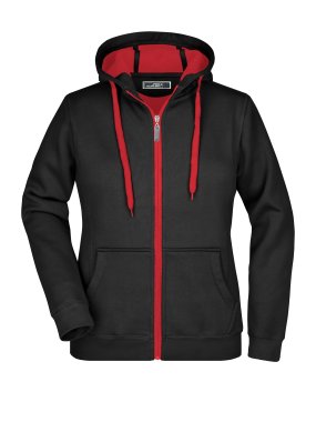 Dámska mikina (JN Ladies' Doubleface Jacket) > čierna / červená > L
